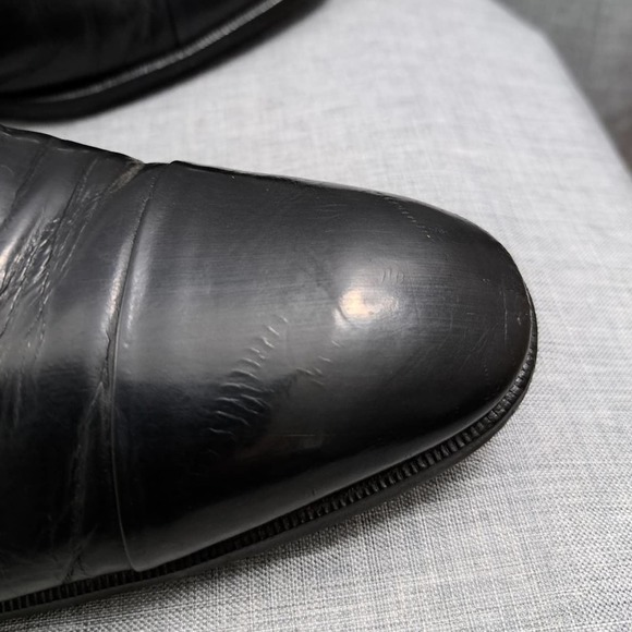 %Size 11.5D Bally Black Leather Cap Toe Oxford Dress Shoe Men Italy / D8 main image 5